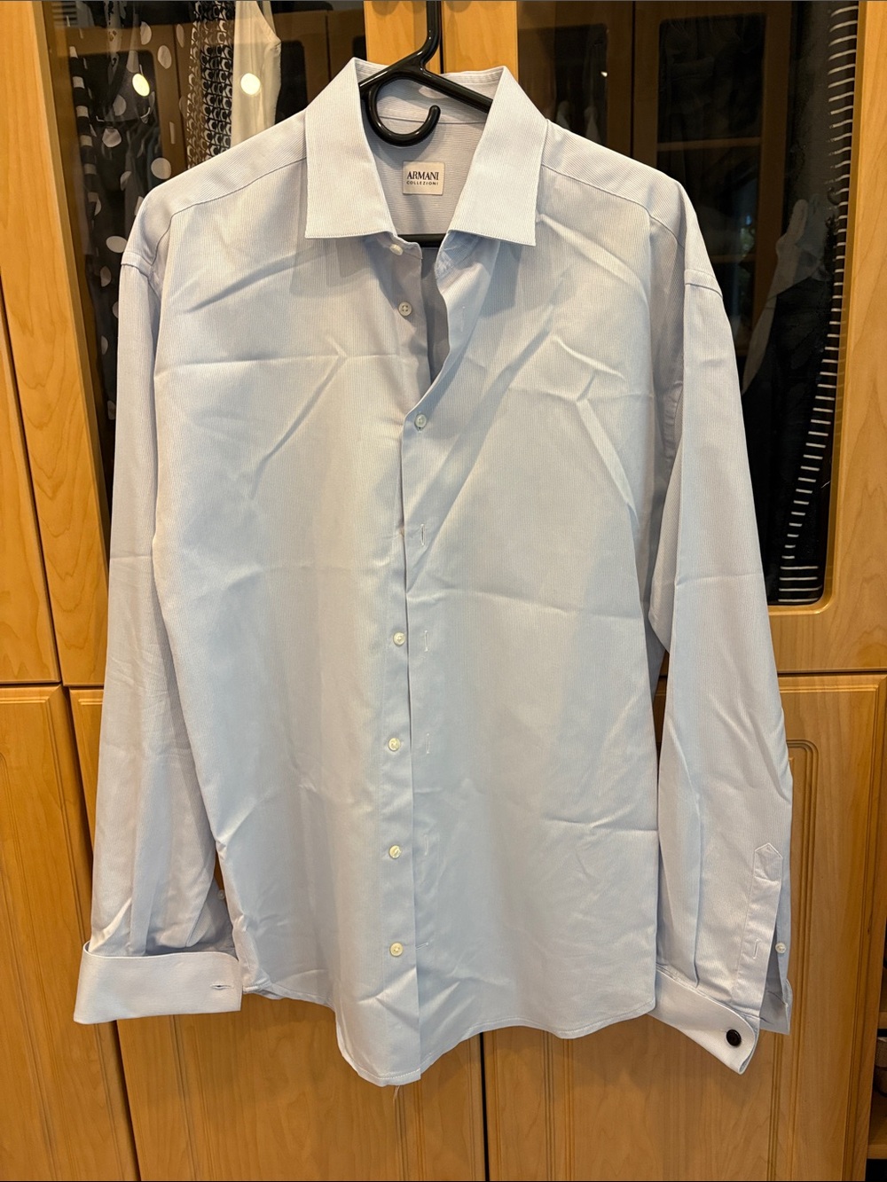 Armani Collezioni Pale Blue Men's Dress Shirt